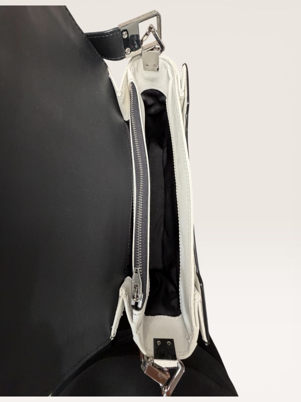 Alexander Wang black structured flap bag with snake detail - Picture 5 of 9